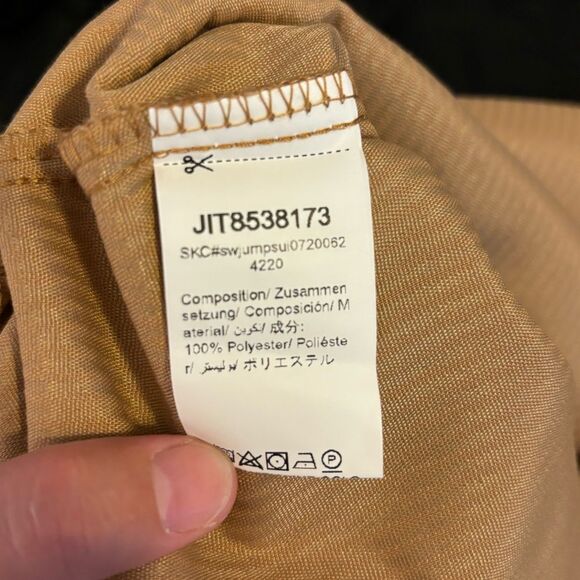 SHEIN Tan Corduroy Romper Size XS - Picture 5 of 6